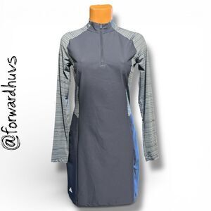 Adidas Ultimate365 Long Sleeve Golf Dress Blue XS
